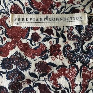 Peruvian Connection Pima Cotton & Modal Long Sleeve Tunic Top Turkish Inspired S